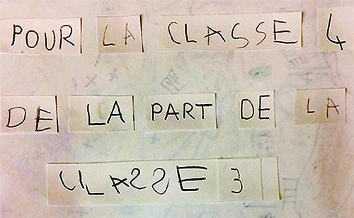 Lettre pour une autre classe, Marjolaine Rouzeau. CC0