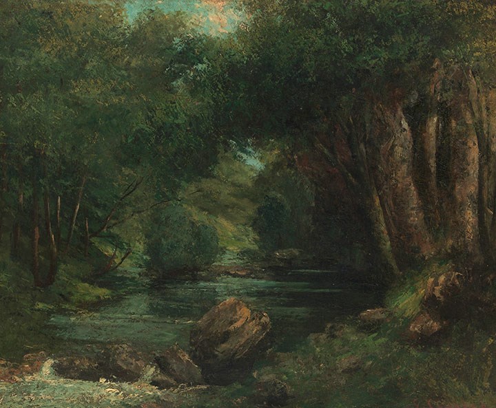 Un ruisseau dans la forêt, Gustave Courbet. MET. CC0
