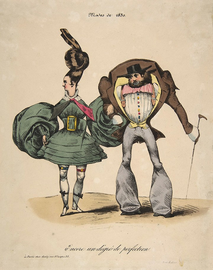 Caricature de la mode, anonyme, 1830. CC0