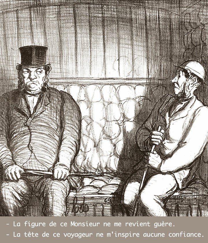 En chemin de fer, Honoré Daumier, 1864. MET. CC0