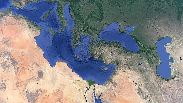 Méditerranée, Noire et Caspienne © Google earth