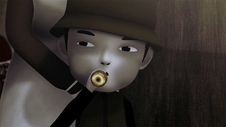 Le garçon devenu chasseur, l’appeau à la bouche © Papy3D Productions